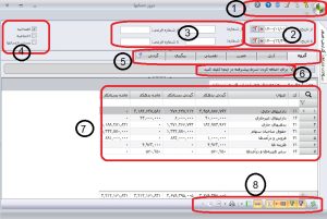 گزارش مرور حسابها در نرم افزار سپیدار3